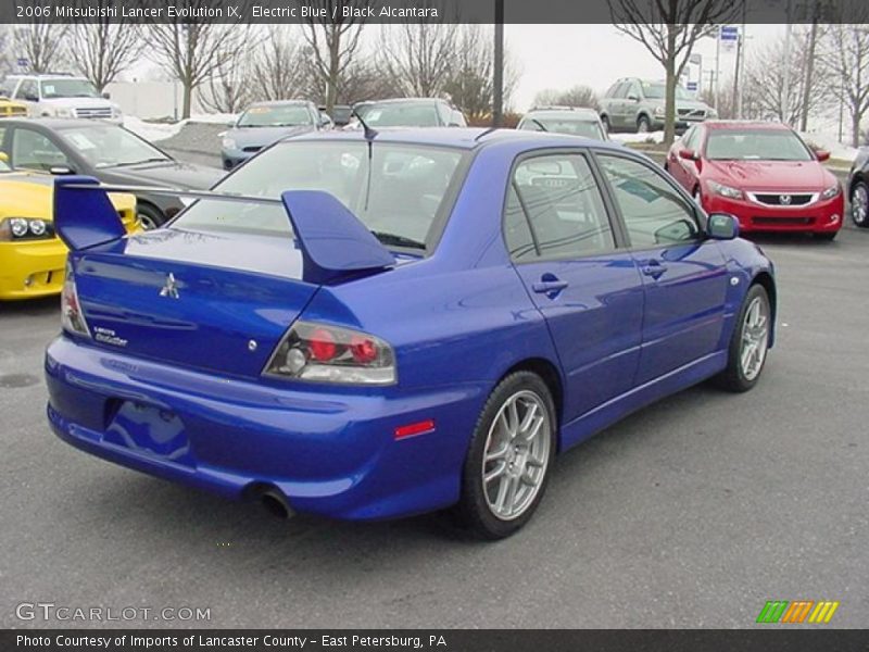 Electric Blue / Black Alcantara 2006 Mitsubishi Lancer Evolution IX
