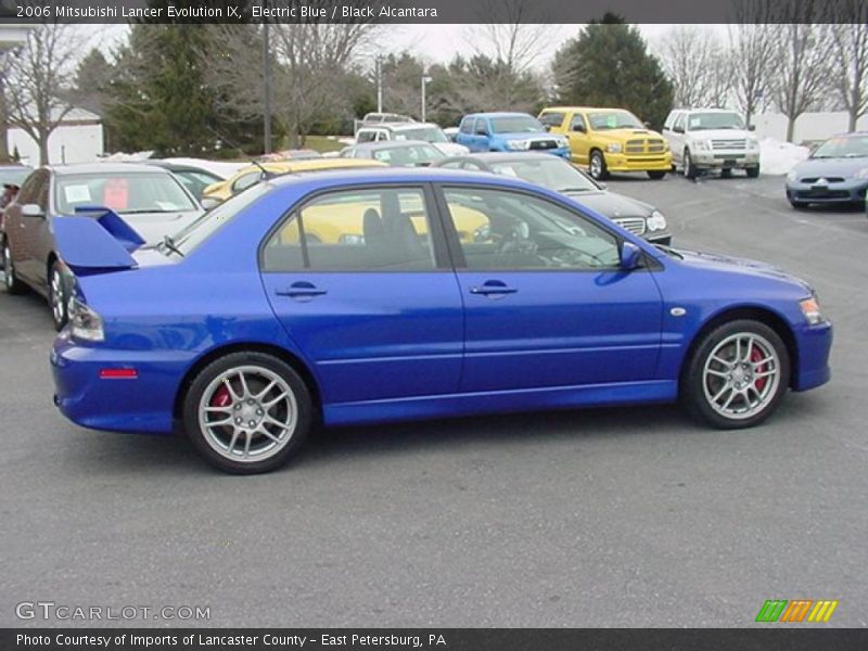 Electric Blue / Black Alcantara 2006 Mitsubishi Lancer Evolution IX