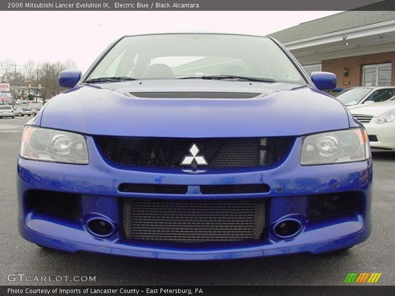 Electric Blue / Black Alcantara 2006 Mitsubishi Lancer Evolution IX