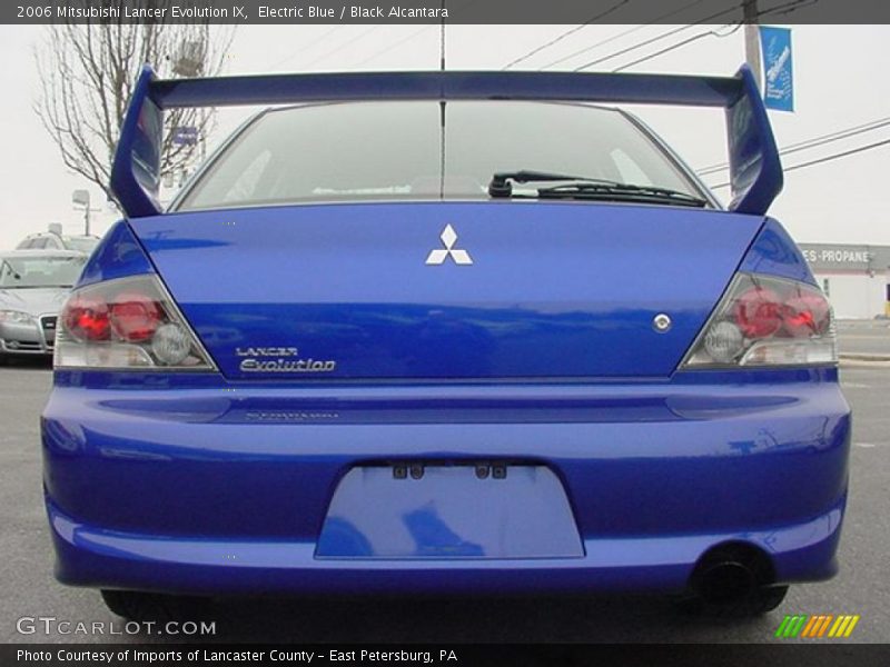 Electric Blue / Black Alcantara 2006 Mitsubishi Lancer Evolution IX