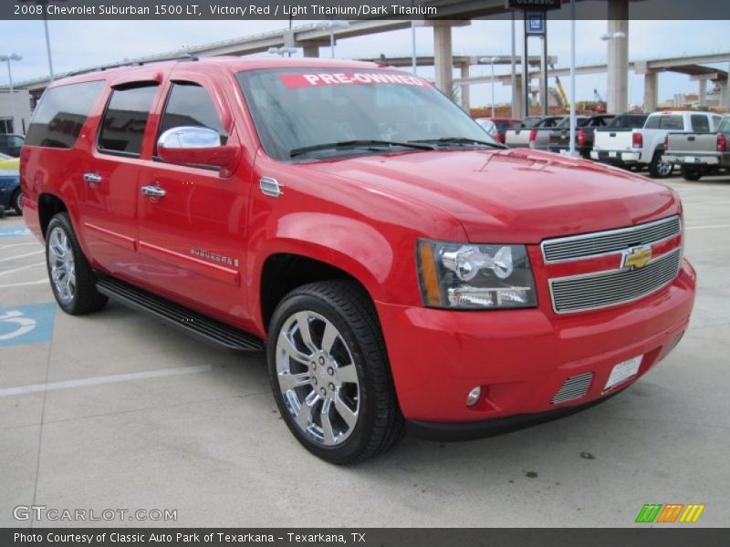 Victory Red / Light Titanium/Dark Titanium 2008 Chevrolet Suburban 1500 LT