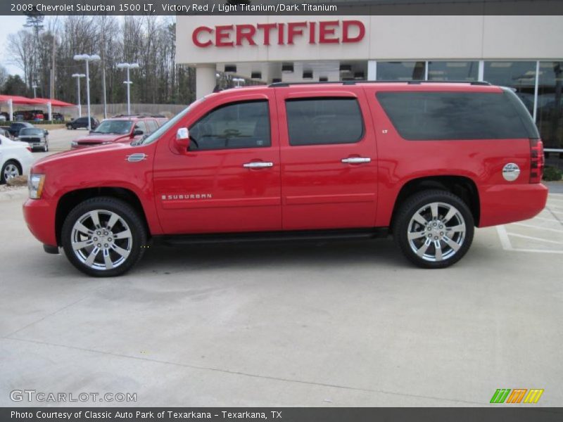 Victory Red / Light Titanium/Dark Titanium 2008 Chevrolet Suburban 1500 LT