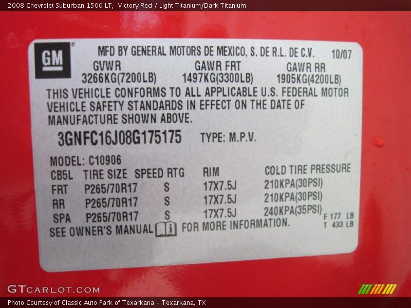Victory Red / Light Titanium/Dark Titanium 2008 Chevrolet Suburban 1500 LT