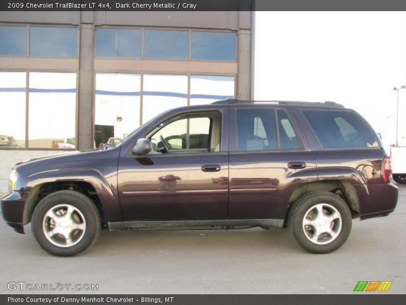 Dark Cherry Metallic / Gray 2009 Chevrolet TrailBlazer LT 4x4