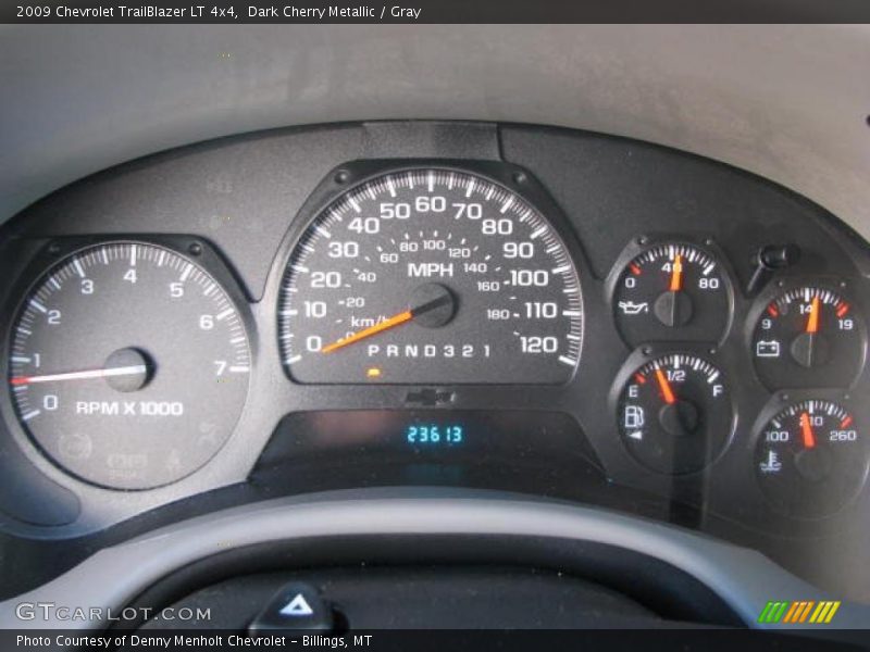 Dark Cherry Metallic / Gray 2009 Chevrolet TrailBlazer LT 4x4