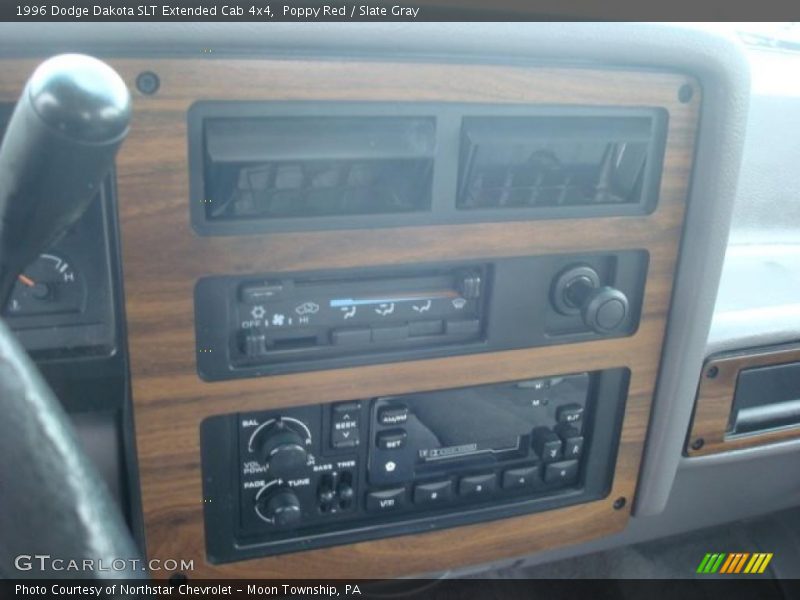 Poppy Red / Slate Gray 1996 Dodge Dakota SLT Extended Cab 4x4