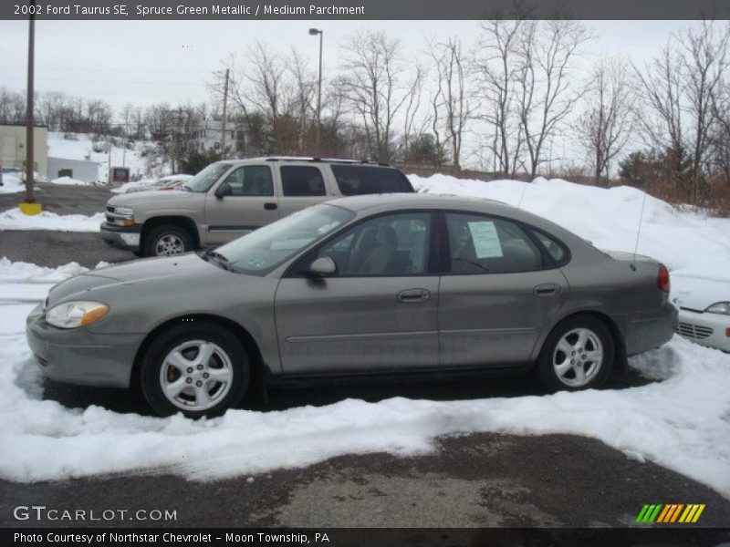 Spruce Green Metallic / Medium Parchment 2002 Ford Taurus SE