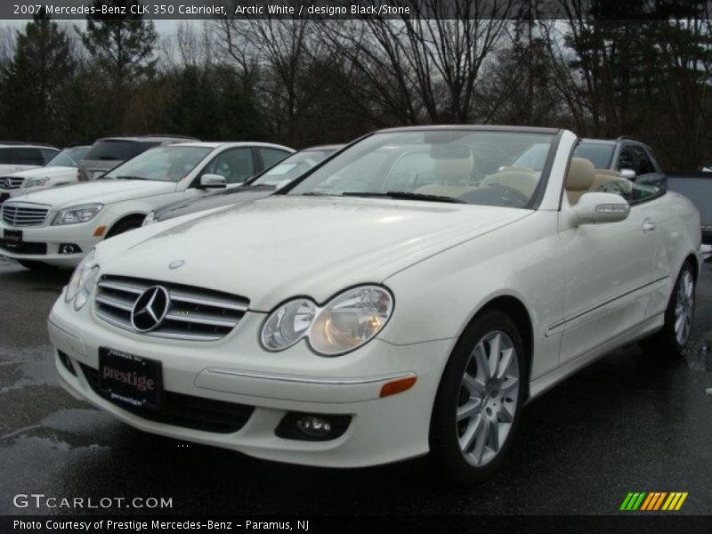 Arctic White / designo Black/Stone 2007 Mercedes-Benz CLK 350 Cabriolet