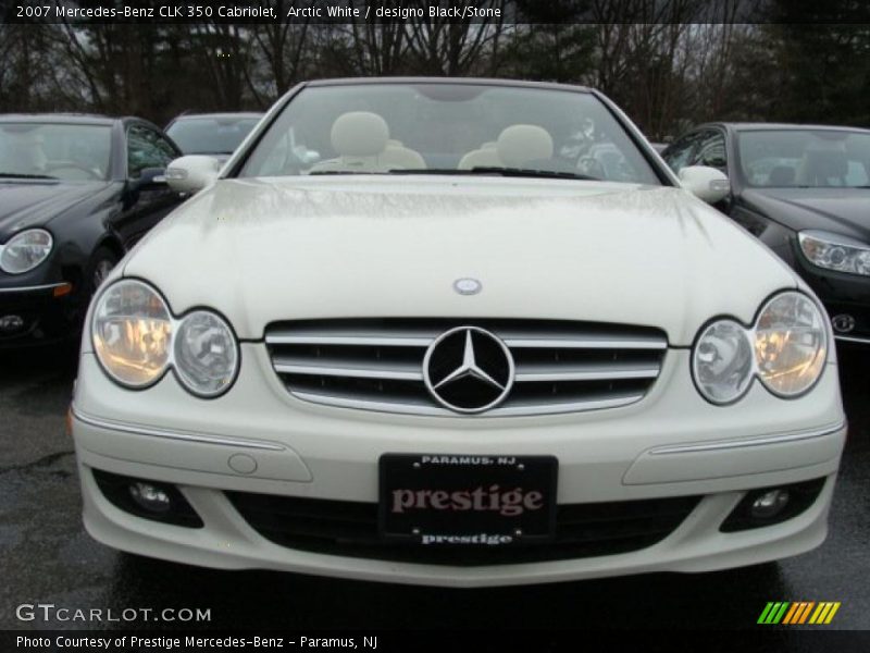 Arctic White / designo Black/Stone 2007 Mercedes-Benz CLK 350 Cabriolet