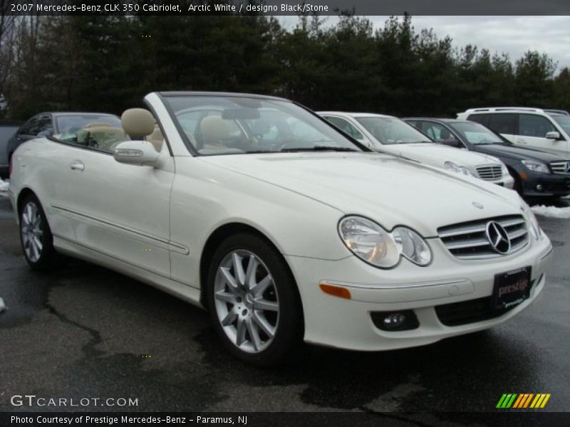 Arctic White / designo Black/Stone 2007 Mercedes-Benz CLK 350 Cabriolet