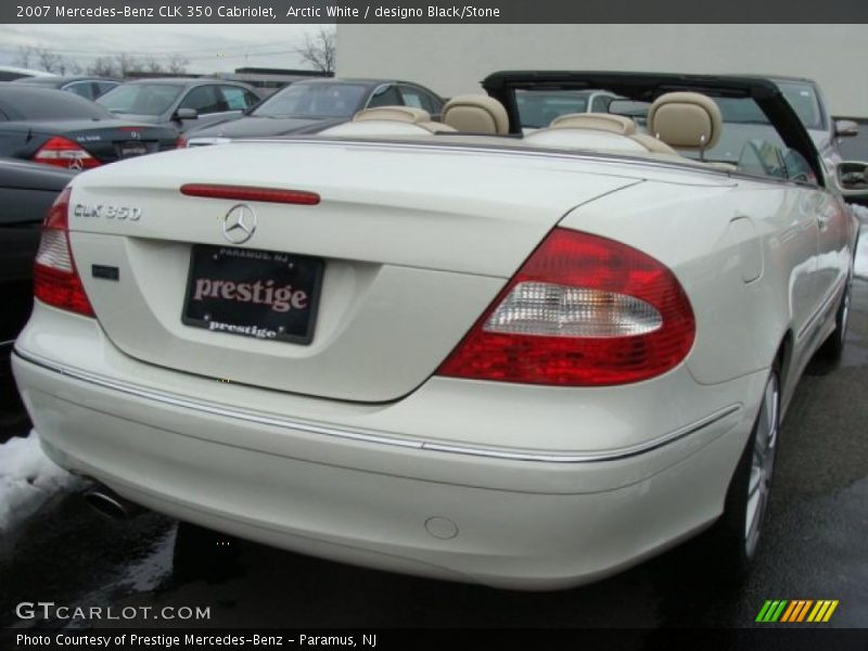 Arctic White / designo Black/Stone 2007 Mercedes-Benz CLK 350 Cabriolet