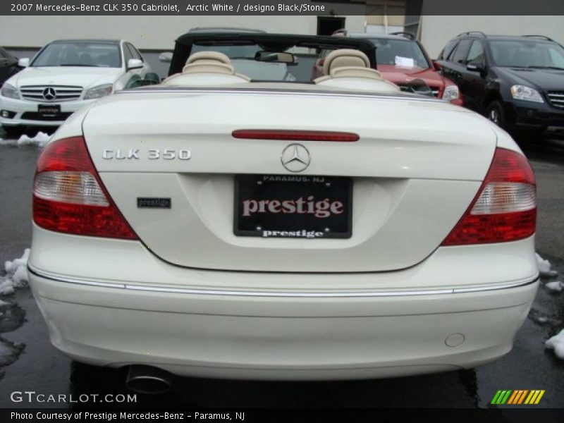 Arctic White / designo Black/Stone 2007 Mercedes-Benz CLK 350 Cabriolet