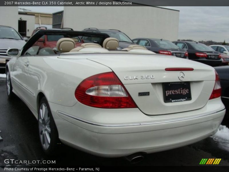 Arctic White / designo Black/Stone 2007 Mercedes-Benz CLK 350 Cabriolet