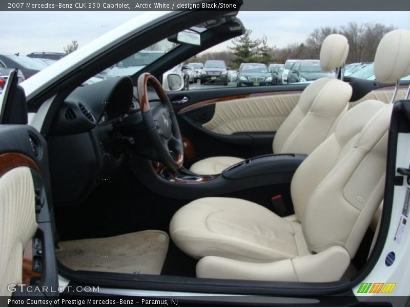 Arctic White / designo Black/Stone 2007 Mercedes-Benz CLK 350 Cabriolet