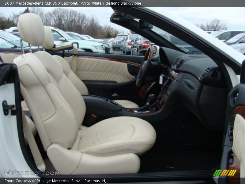Arctic White / designo Black/Stone 2007 Mercedes-Benz CLK 350 Cabriolet