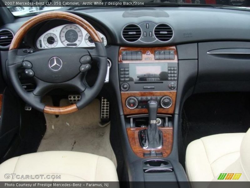 Arctic White / designo Black/Stone 2007 Mercedes-Benz CLK 350 Cabriolet