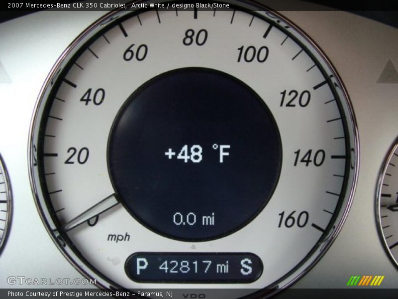 Arctic White / designo Black/Stone 2007 Mercedes-Benz CLK 350 Cabriolet