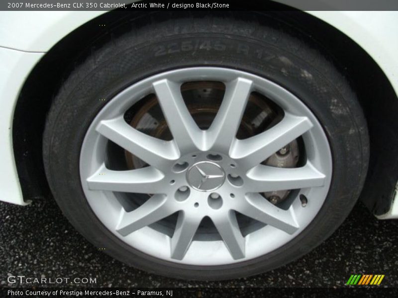 Arctic White / designo Black/Stone 2007 Mercedes-Benz CLK 350 Cabriolet