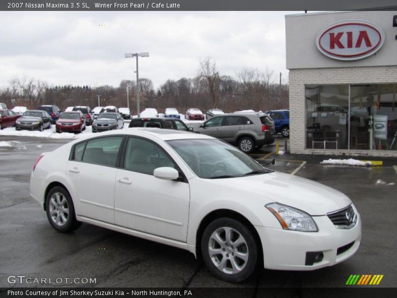 Winter Frost Pearl / Cafe Latte 2007 Nissan Maxima 3.5 SL