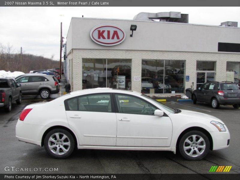 Winter Frost Pearl / Cafe Latte 2007 Nissan Maxima 3.5 SL