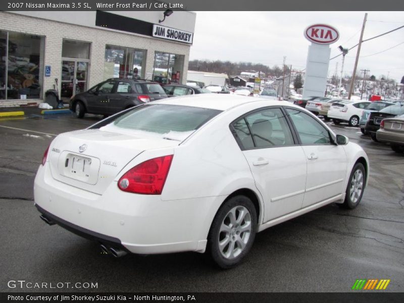 Winter Frost Pearl / Cafe Latte 2007 Nissan Maxima 3.5 SL
