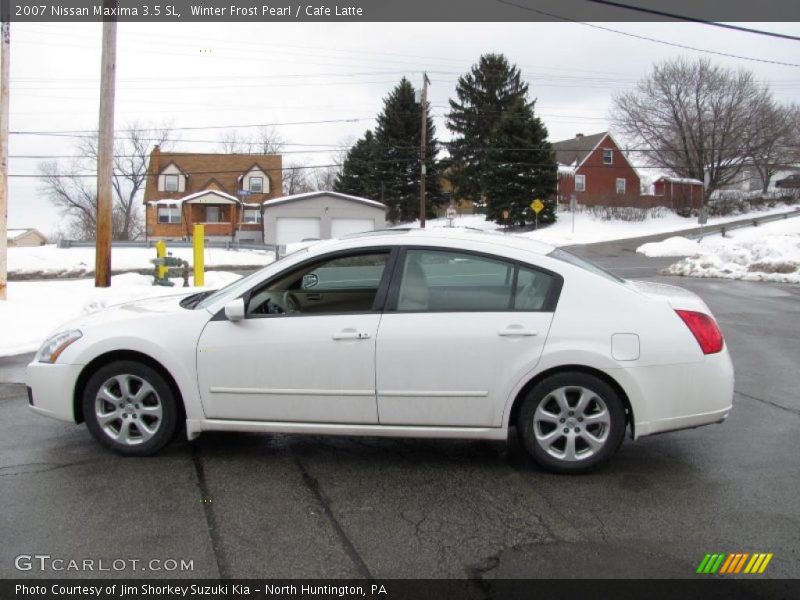 Winter Frost Pearl / Cafe Latte 2007 Nissan Maxima 3.5 SL