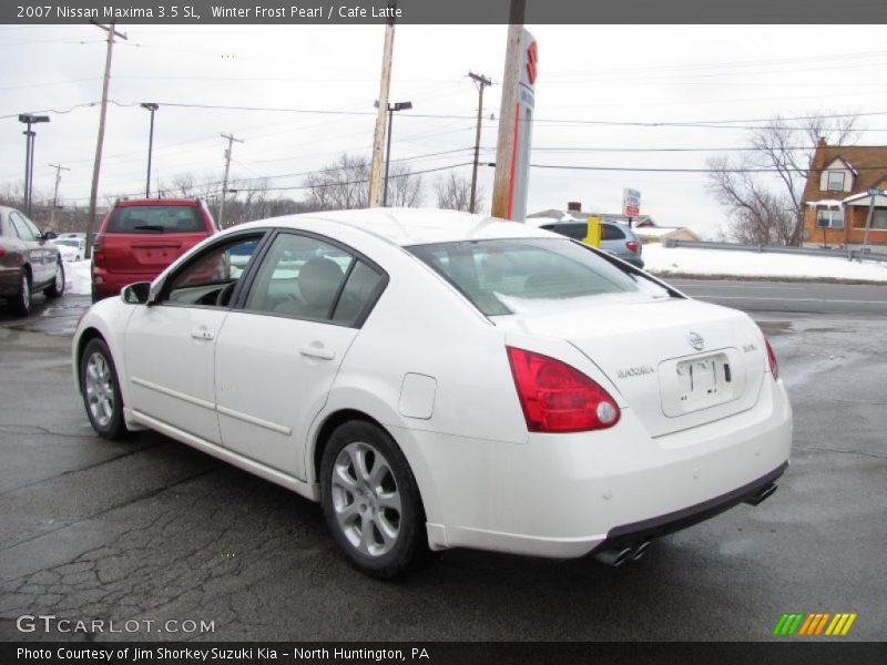 Winter Frost Pearl / Cafe Latte 2007 Nissan Maxima 3.5 SL