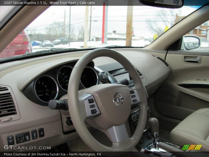 Winter Frost Pearl / Cafe Latte 2007 Nissan Maxima 3.5 SL