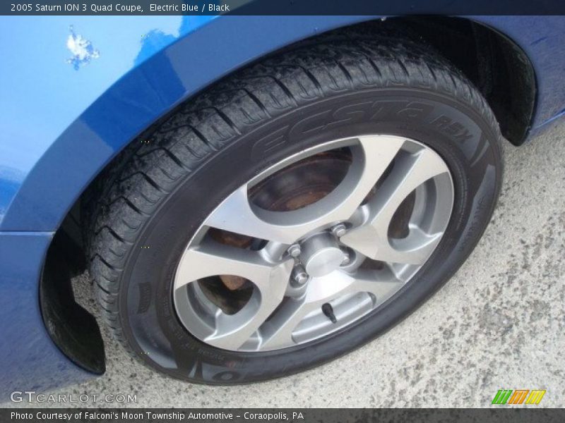 Electric Blue / Black 2005 Saturn ION 3 Quad Coupe