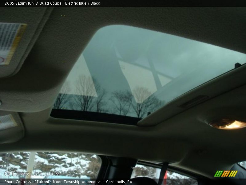 Electric Blue / Black 2005 Saturn ION 3 Quad Coupe