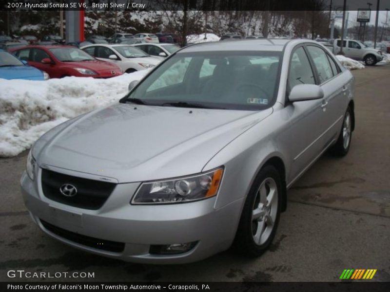 Bright Silver / Gray 2007 Hyundai Sonata SE V6