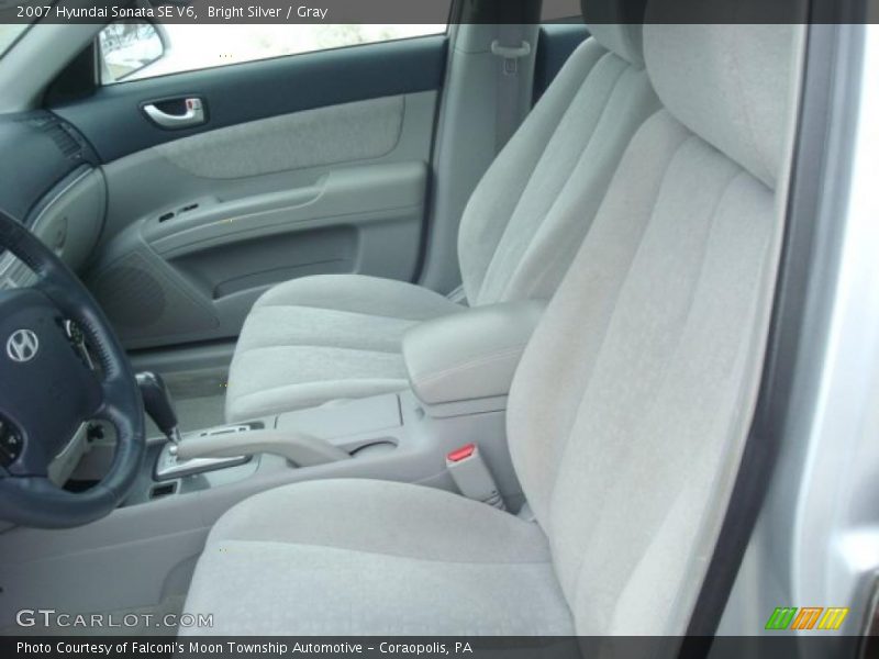 Bright Silver / Gray 2007 Hyundai Sonata SE V6