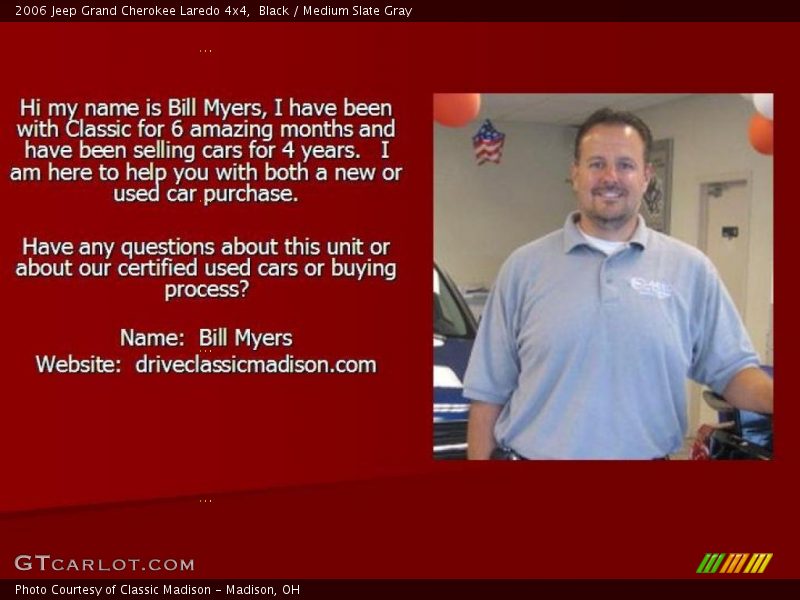 Black / Medium Slate Gray 2006 Jeep Grand Cherokee Laredo 4x4