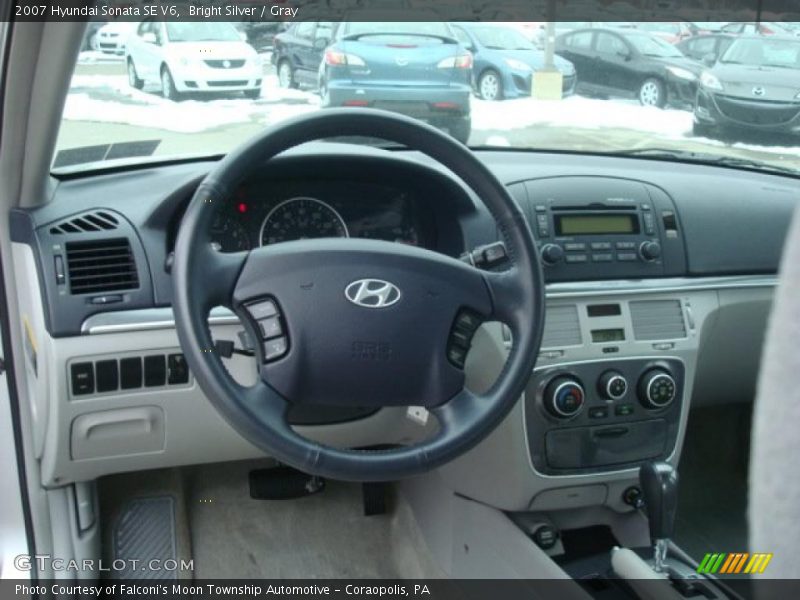 Bright Silver / Gray 2007 Hyundai Sonata SE V6