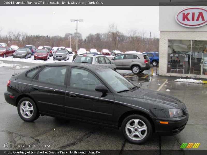 Black Obsidian / Dark Gray 2004 Hyundai Elantra GT Hatchback