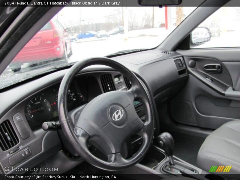 Black Obsidian / Dark Gray 2004 Hyundai Elantra GT Hatchback