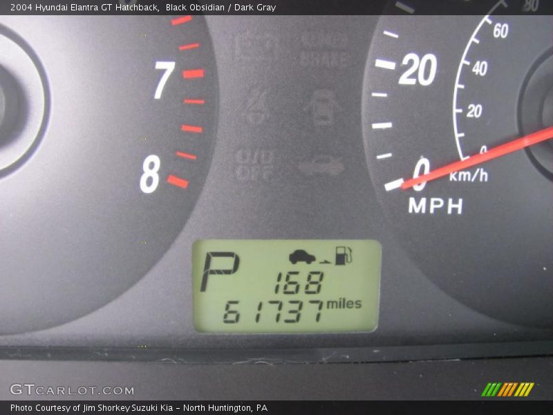 Black Obsidian / Dark Gray 2004 Hyundai Elantra GT Hatchback