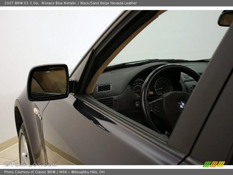 Monaco Blue Metallic / Black/Sand Beige Nevada Leather 2007 BMW X3 3.0si