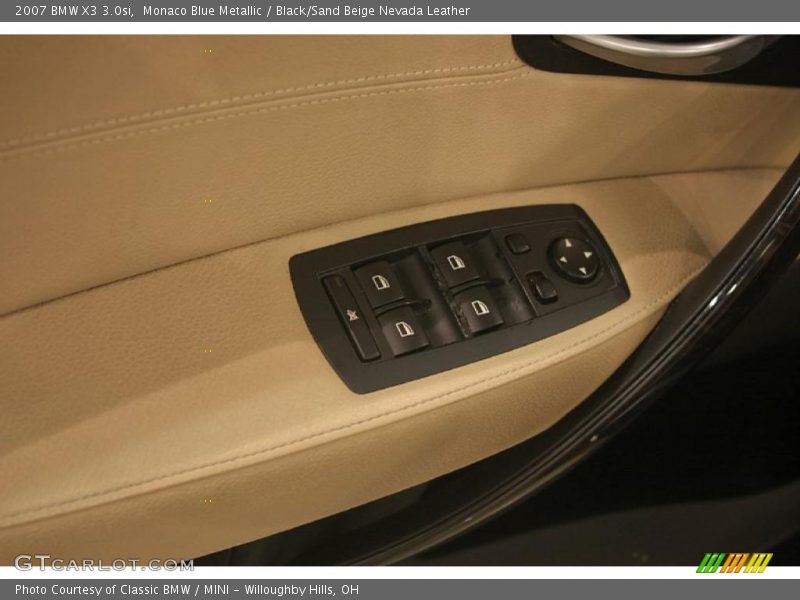 Monaco Blue Metallic / Black/Sand Beige Nevada Leather 2007 BMW X3 3.0si