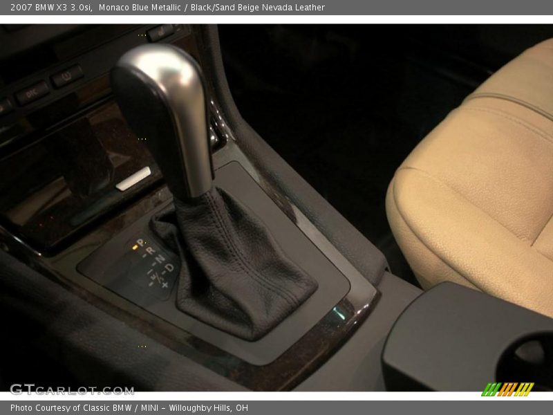 Monaco Blue Metallic / Black/Sand Beige Nevada Leather 2007 BMW X3 3.0si