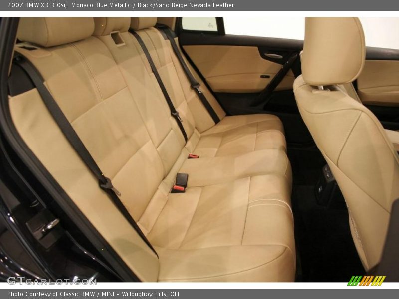 Monaco Blue Metallic / Black/Sand Beige Nevada Leather 2007 BMW X3 3.0si
