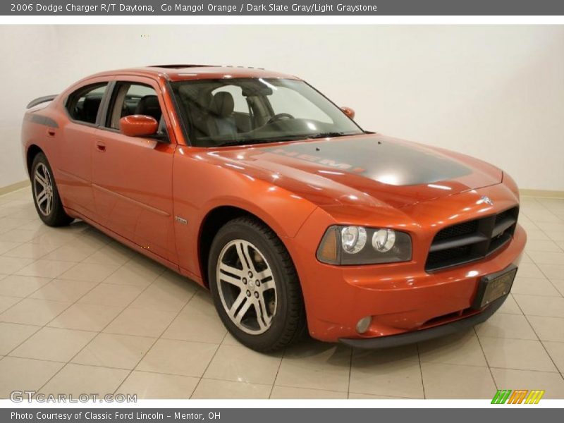 Go Mango! Orange / Dark Slate Gray/Light Graystone 2006 Dodge Charger R/T Daytona