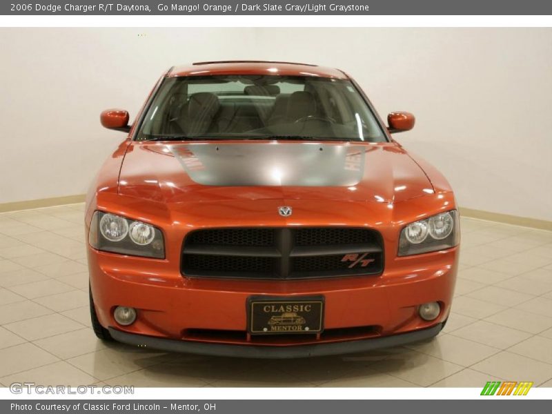 Go Mango! Orange / Dark Slate Gray/Light Graystone 2006 Dodge Charger R/T Daytona