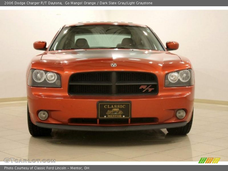 Go Mango! Orange / Dark Slate Gray/Light Graystone 2006 Dodge Charger R/T Daytona