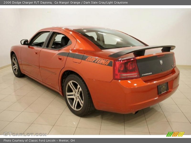Go Mango! Orange / Dark Slate Gray/Light Graystone 2006 Dodge Charger R/T Daytona