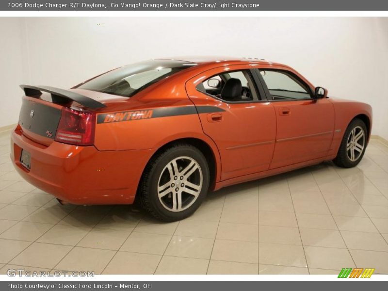 Go Mango! Orange / Dark Slate Gray/Light Graystone 2006 Dodge Charger R/T Daytona