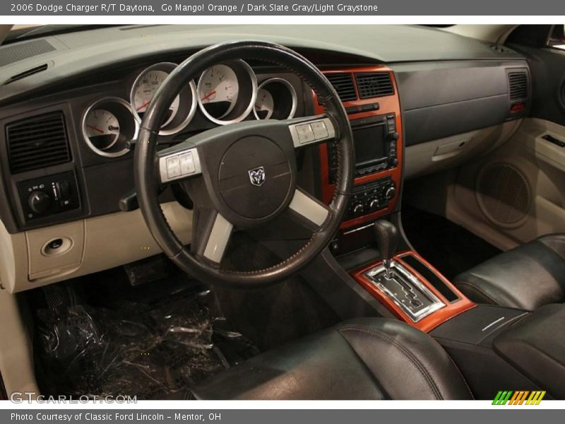 Go Mango! Orange / Dark Slate Gray/Light Graystone 2006 Dodge Charger R/T Daytona