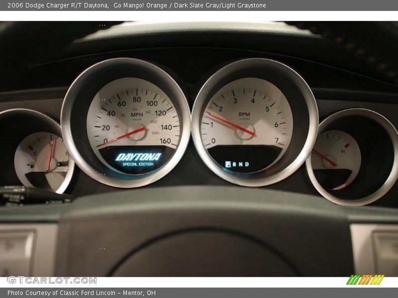 Go Mango! Orange / Dark Slate Gray/Light Graystone 2006 Dodge Charger R/T Daytona