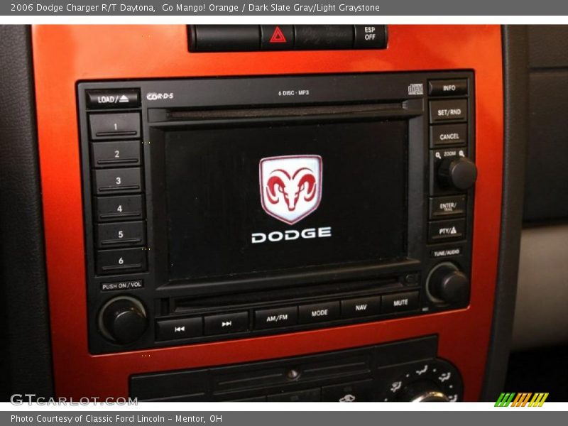 Go Mango! Orange / Dark Slate Gray/Light Graystone 2006 Dodge Charger R/T Daytona