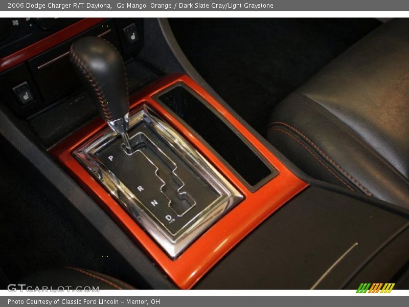 Go Mango! Orange / Dark Slate Gray/Light Graystone 2006 Dodge Charger R/T Daytona